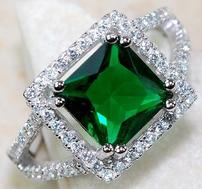 Emerald White Topaz Ring 202//189